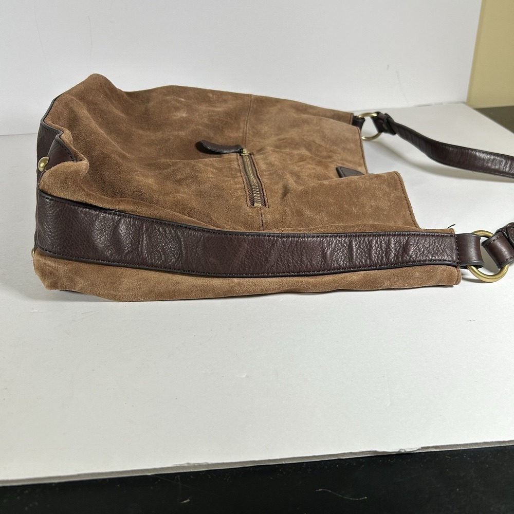 Frye Women's Purse Paige Hobo Tan Tote Bag Leather Suede Outdoor MSRP $358 - Picture 8 of 16